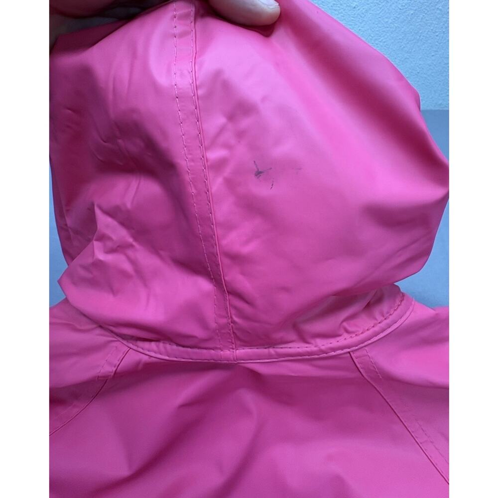 Misty Harbor Lined Rain Jacket Women's Large Pink Mid Length Hooded Coat Slicker - Picture 10 of 11